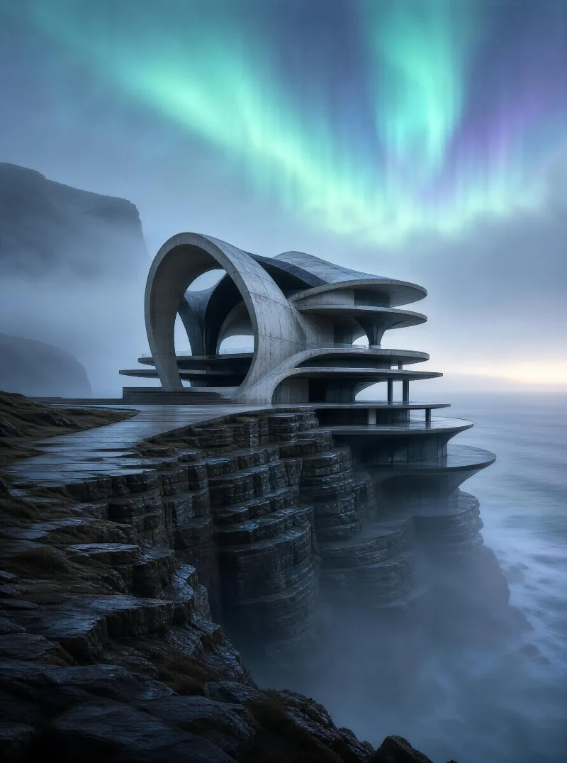 Futuristic Cliff Architecture