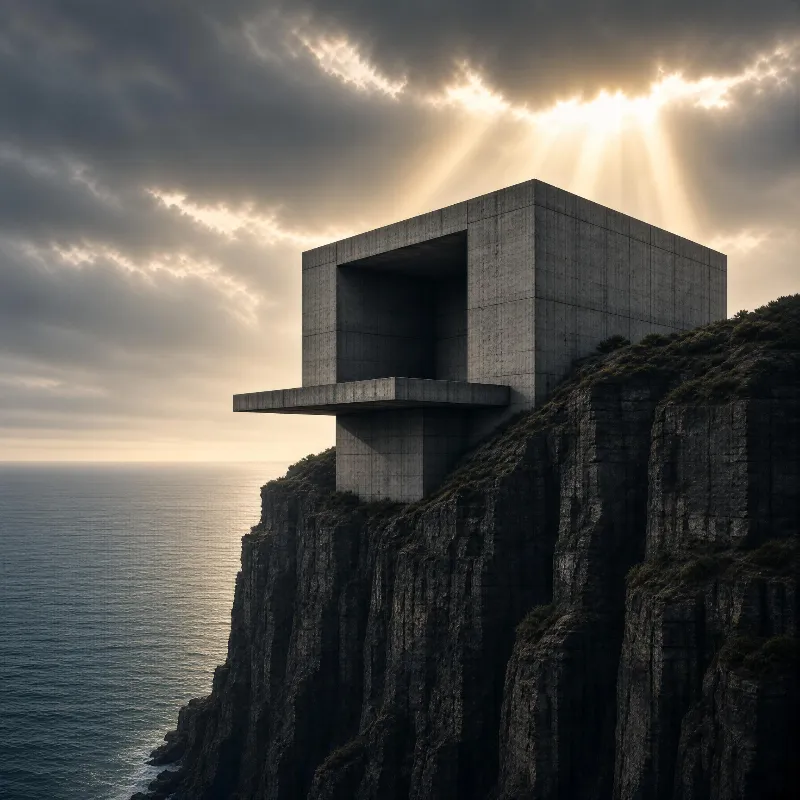 Brutalist Cliff House