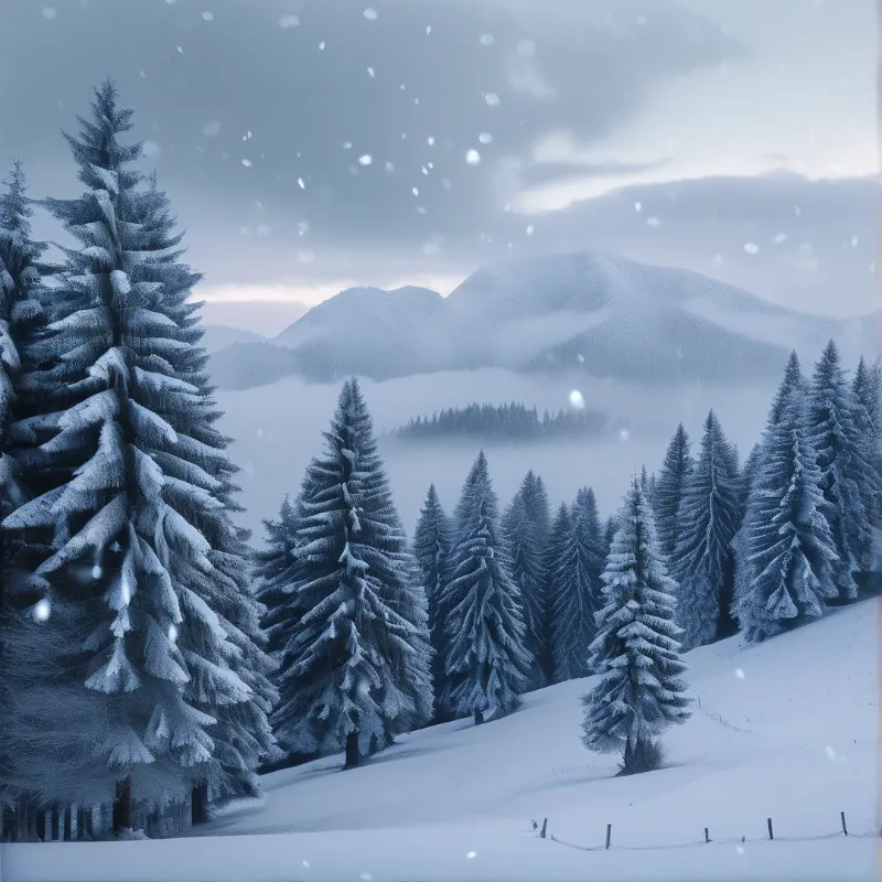 Snowy Pine Mountain Vista