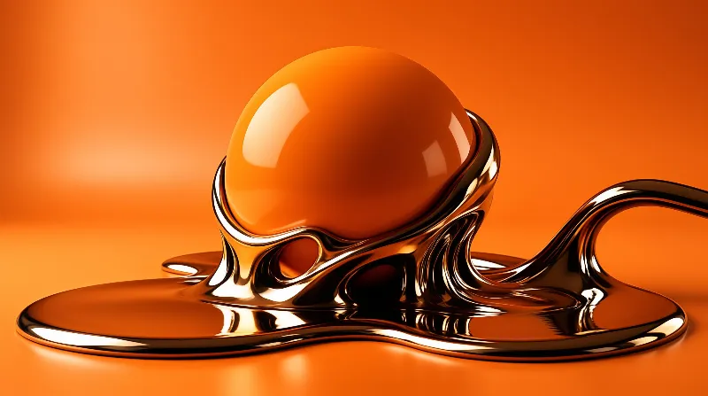 Glossy Orange Sphere