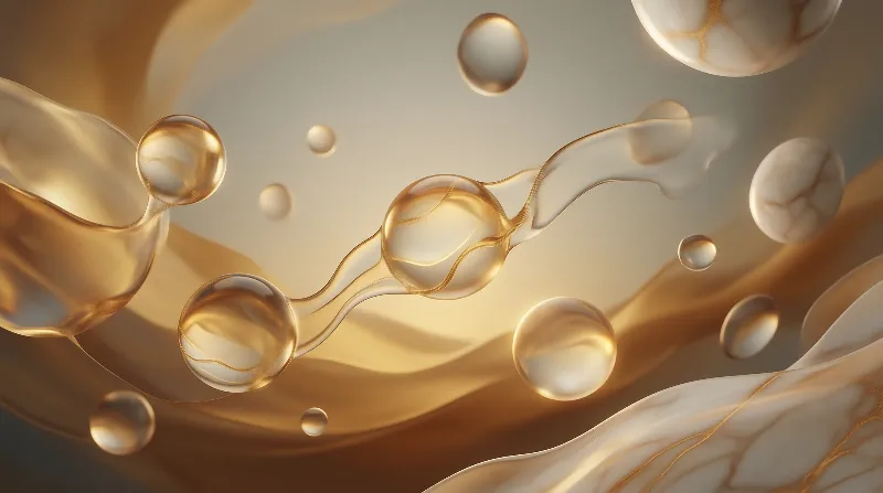 Golden Liquid Bubbles