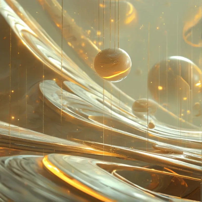 Luminous Golden Abstract