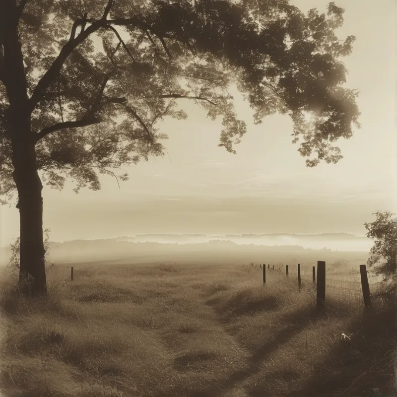 Misty Morning Landscape