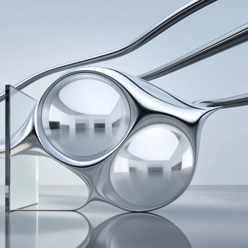 Futuristic Chrome Glasses