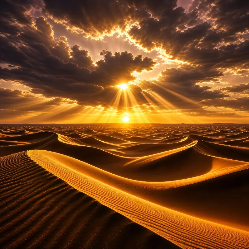 Golden Desert Sunset