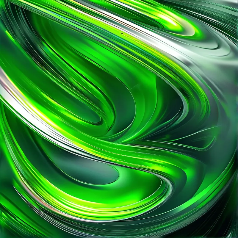 Green Abstract Swirl