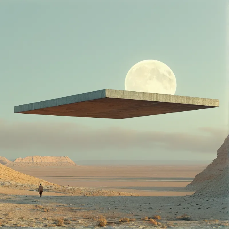 Surreal Desert Moon Slab