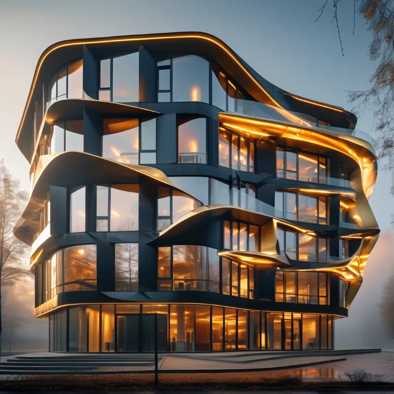 Futuristic Curved Building