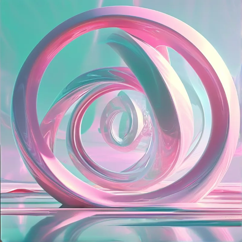 Pastel Spiral Sculpture