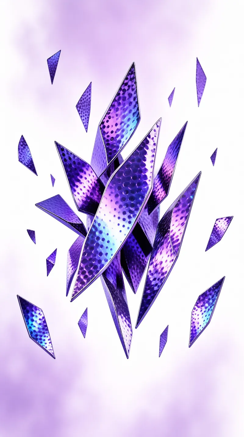 Abstract Purple Crystals