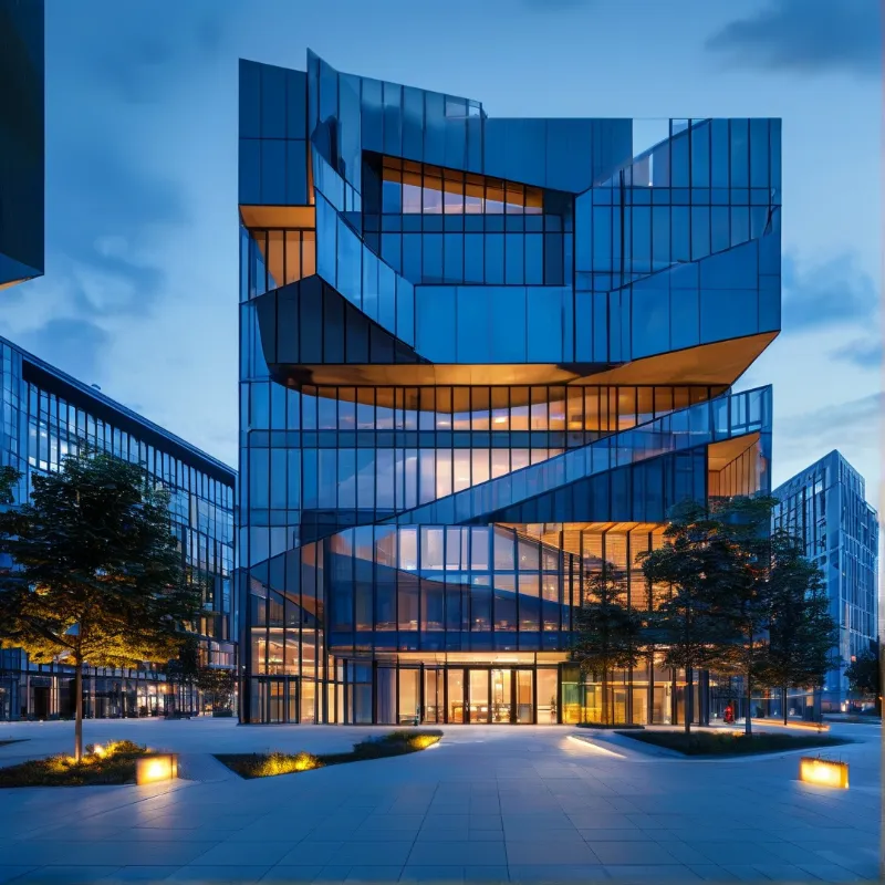 Twisted Glass Office Tower