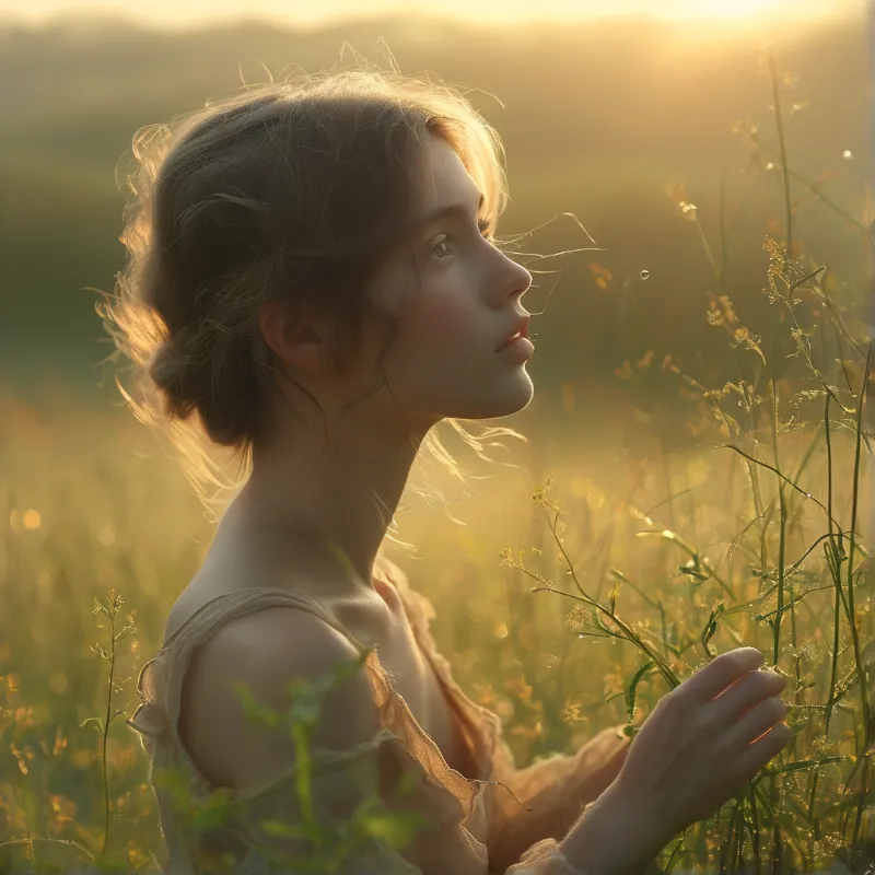 Golden Hour Field Portrait