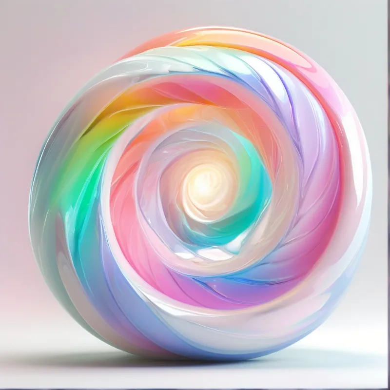 Pastel Spiral Sphere