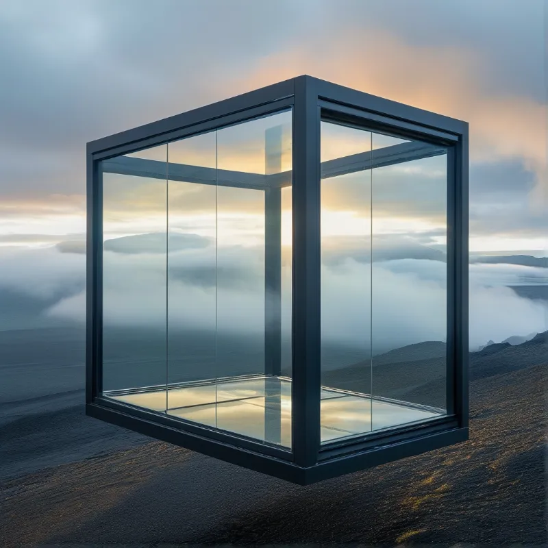 Suspended Glass Cube
