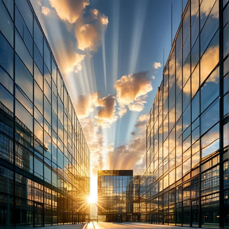 Sunlight Between Skyscrapers