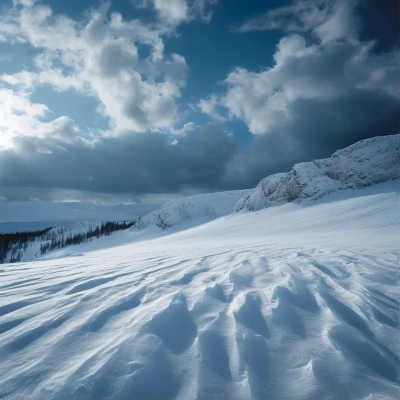 Snowy Mountain Landscape