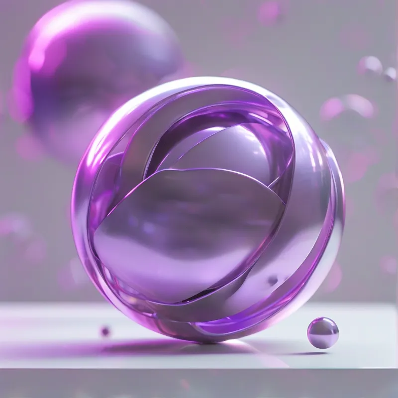 Abstract Purple Glass Spheres