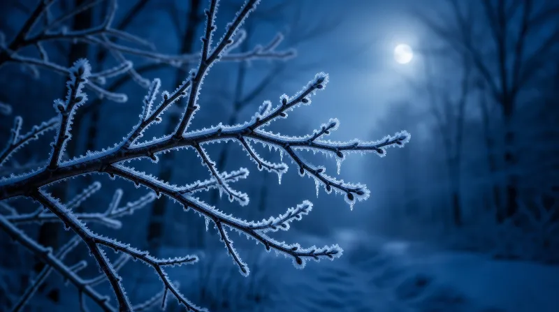 Frosty Branches in Winter