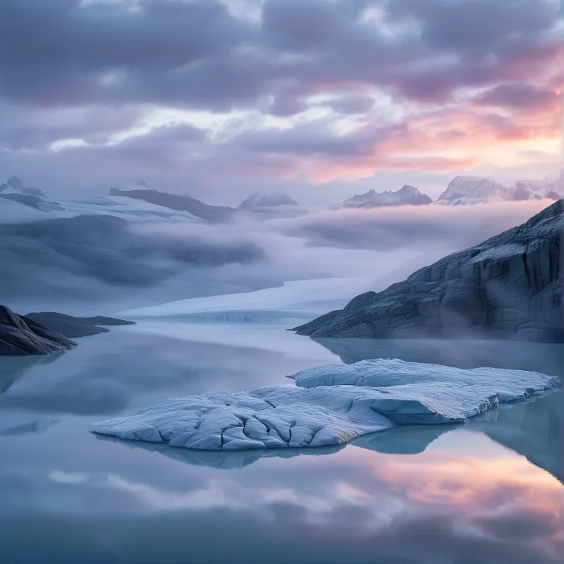 Serene Glacial Landscape