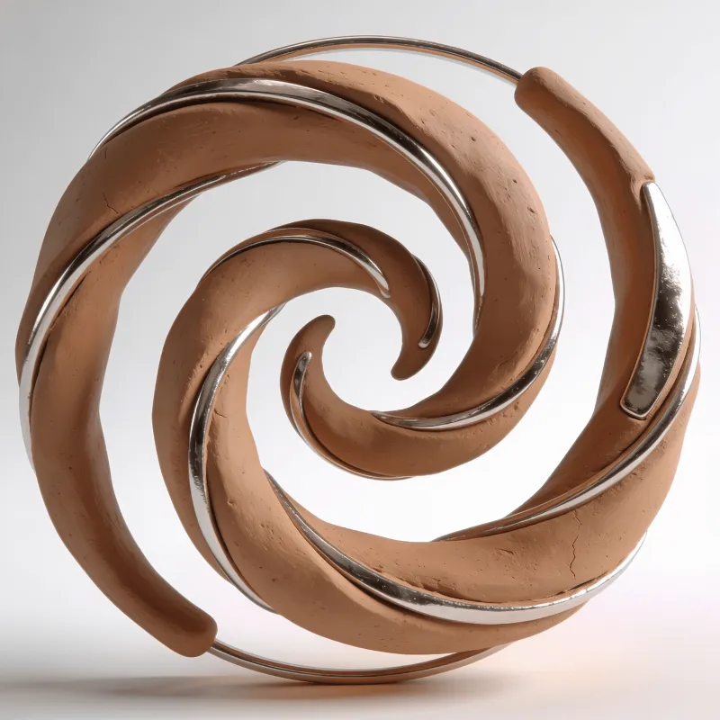 Clay, Metallic Spiral