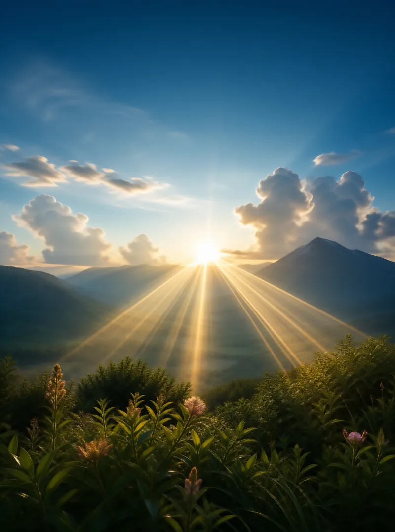 Sunrise Over Mountains