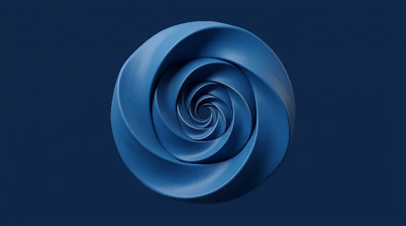 Abstract Blue Spiral Loop