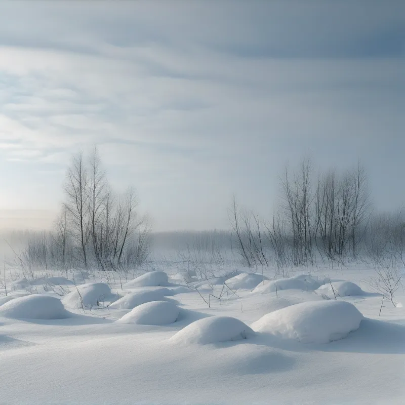 Serene Winter Snowscape