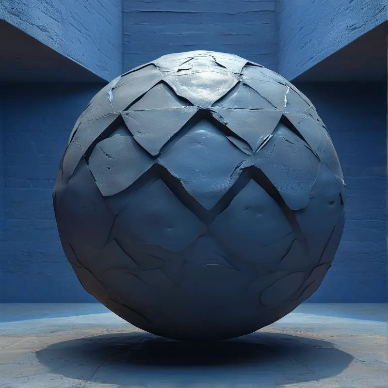 Blue Textured Sphere