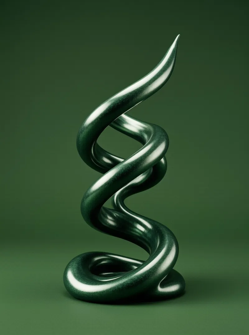 Abstract Green Helix