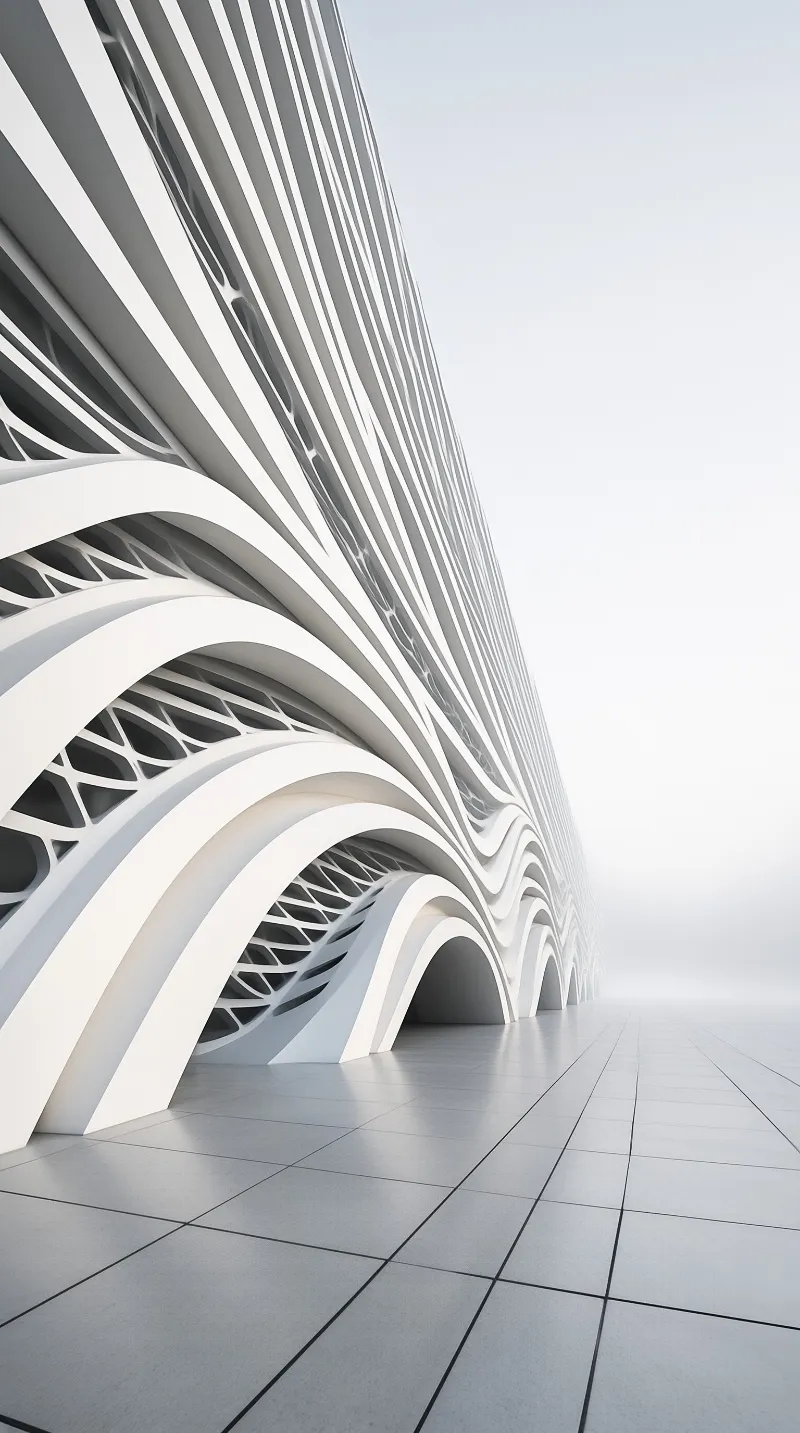 Futuristic White Architecture