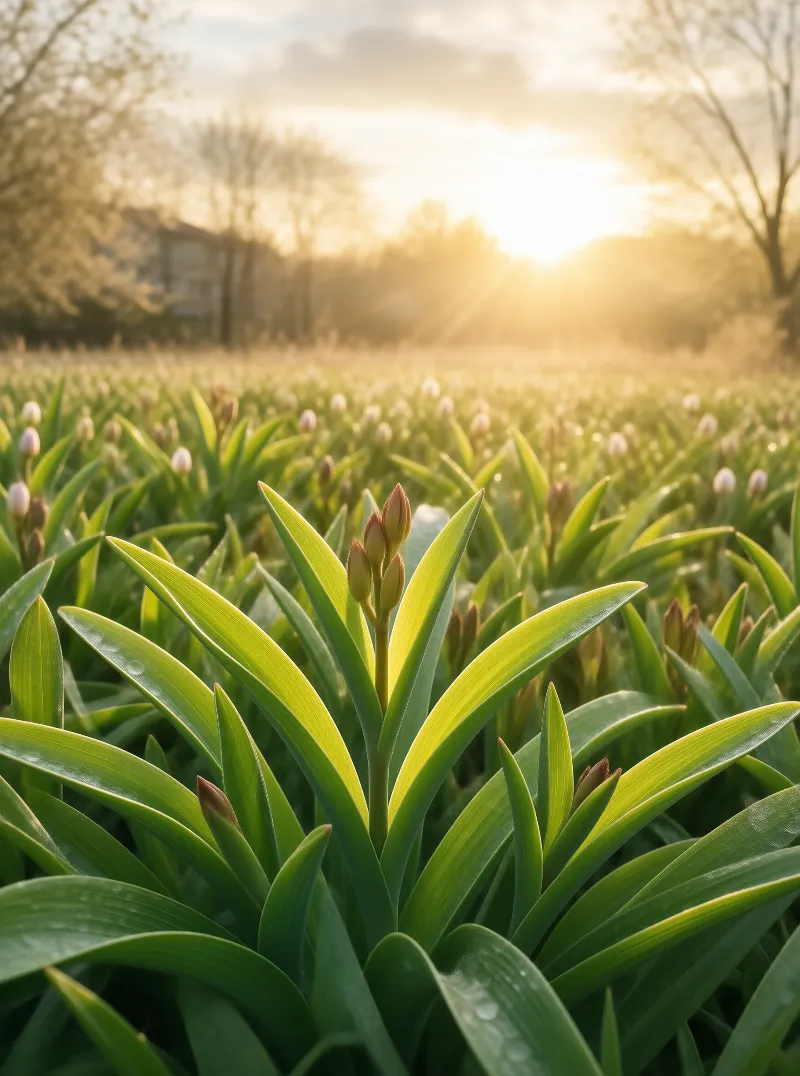 Sunlit Lily Field