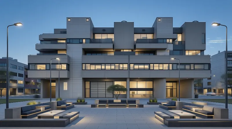 Modern Architecture at Twilight