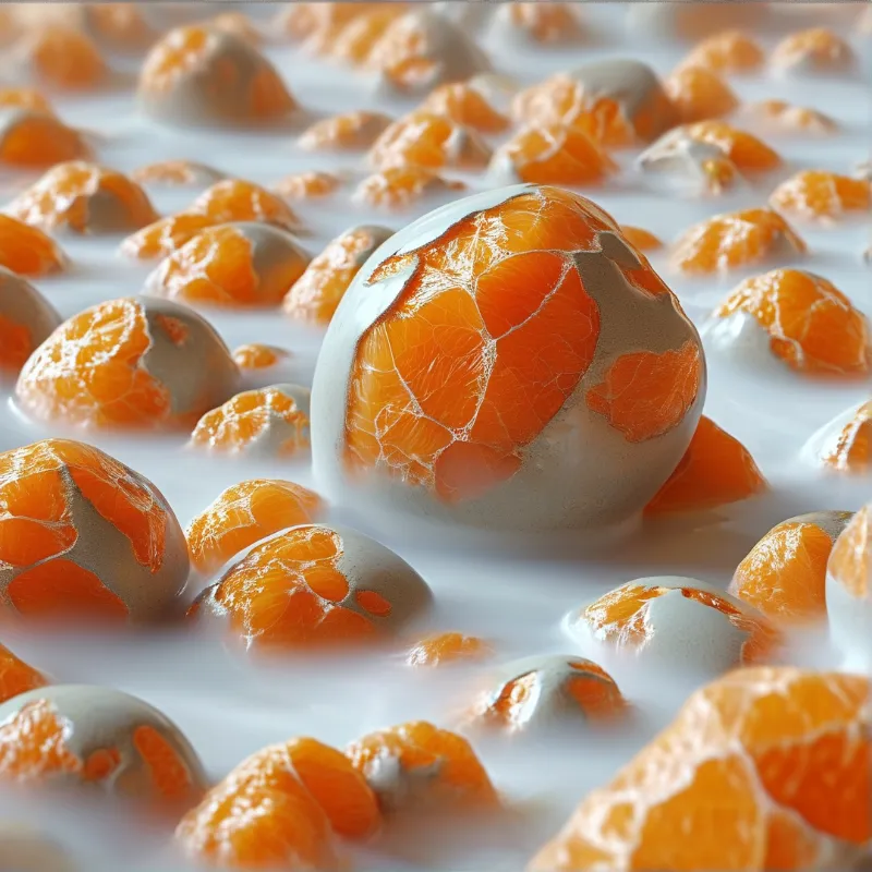 Cracked Oranges in Milk