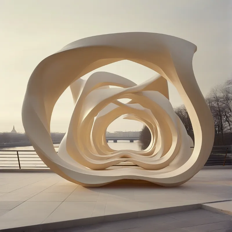 White Abstract Sculpture