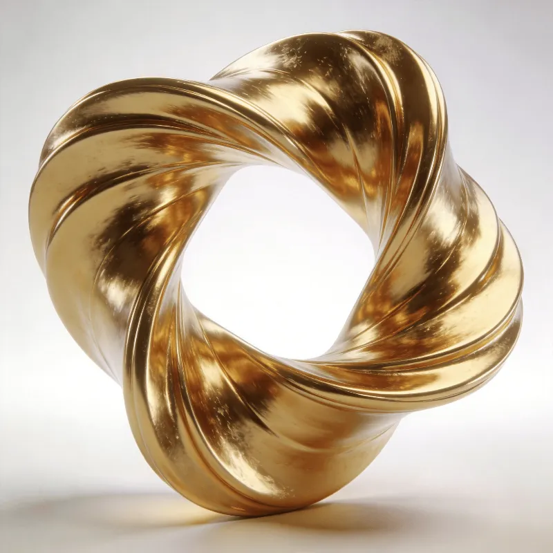 Mobius Strip — Surreal Liquid Gold Study