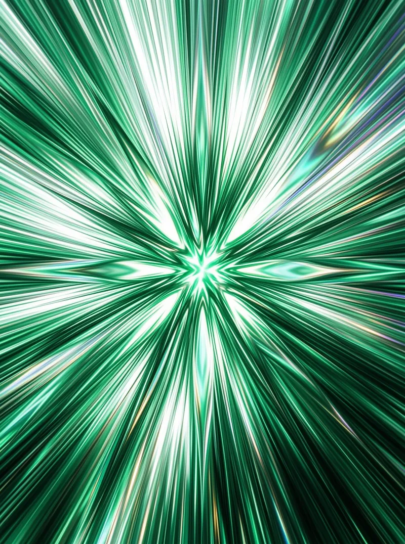 Green Starburst Light Effect
