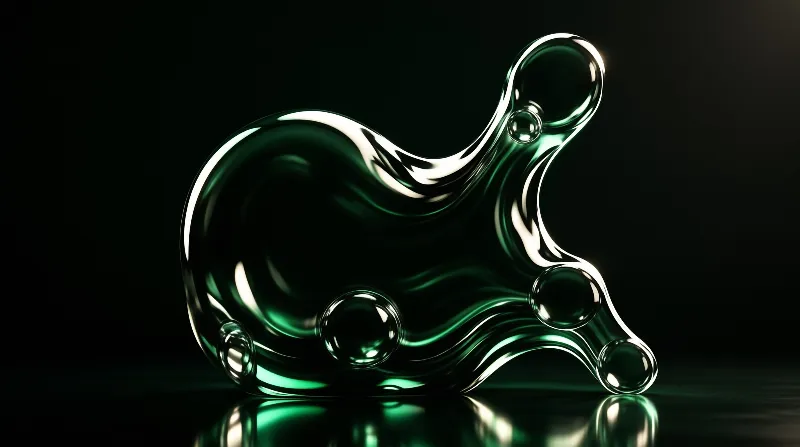 Glossy Green Organic Form