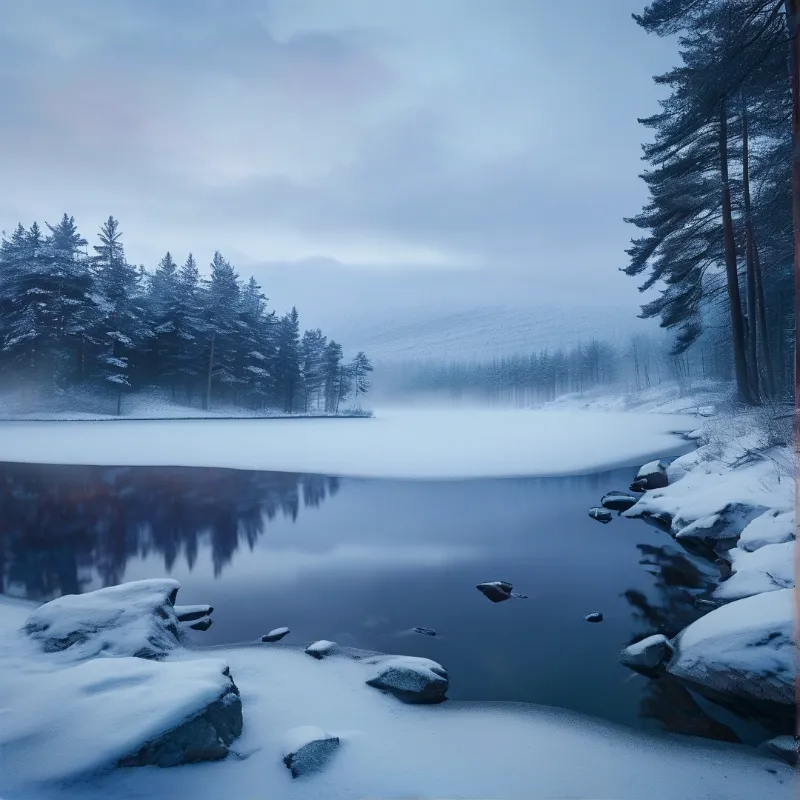 Serene Winter Lake