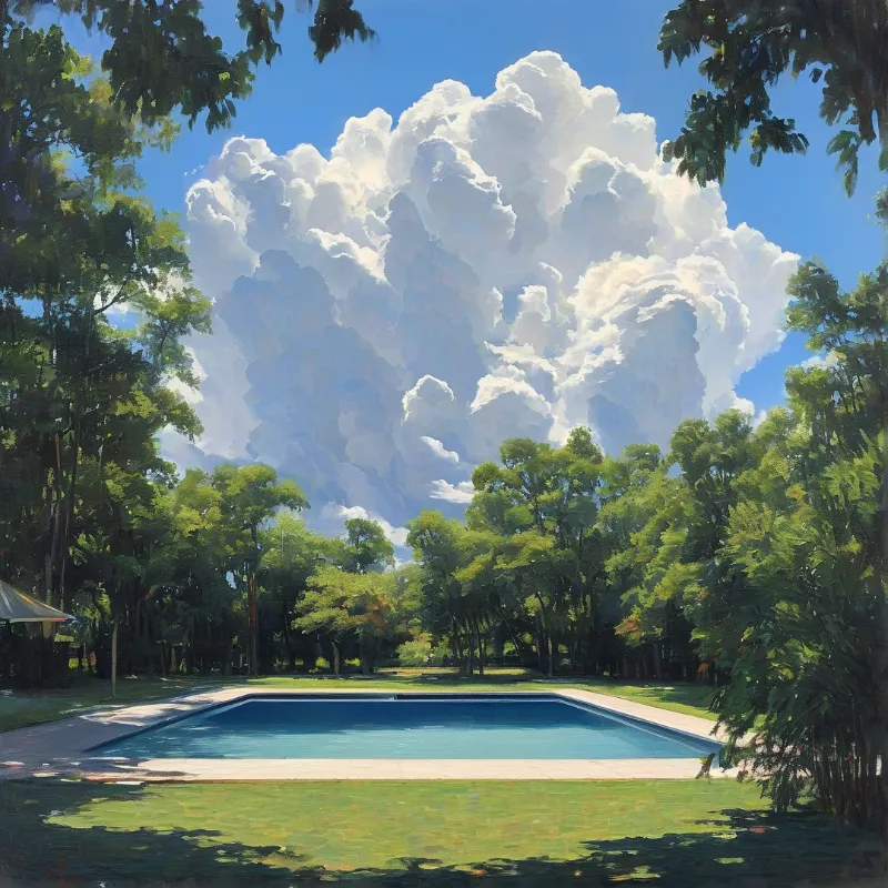 Tropical Garden Pool & Cloud