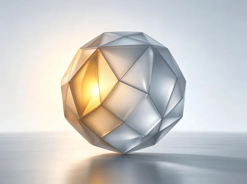 Glowing Geometric Sphere