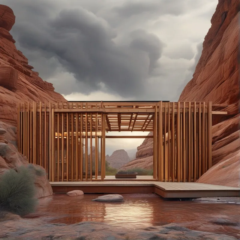 Modern Pavilion in Canyon