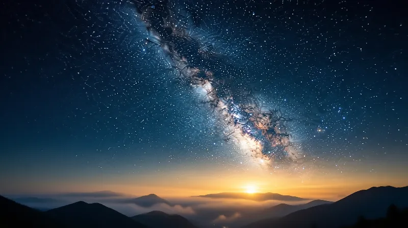 Milky Way Above Mountains