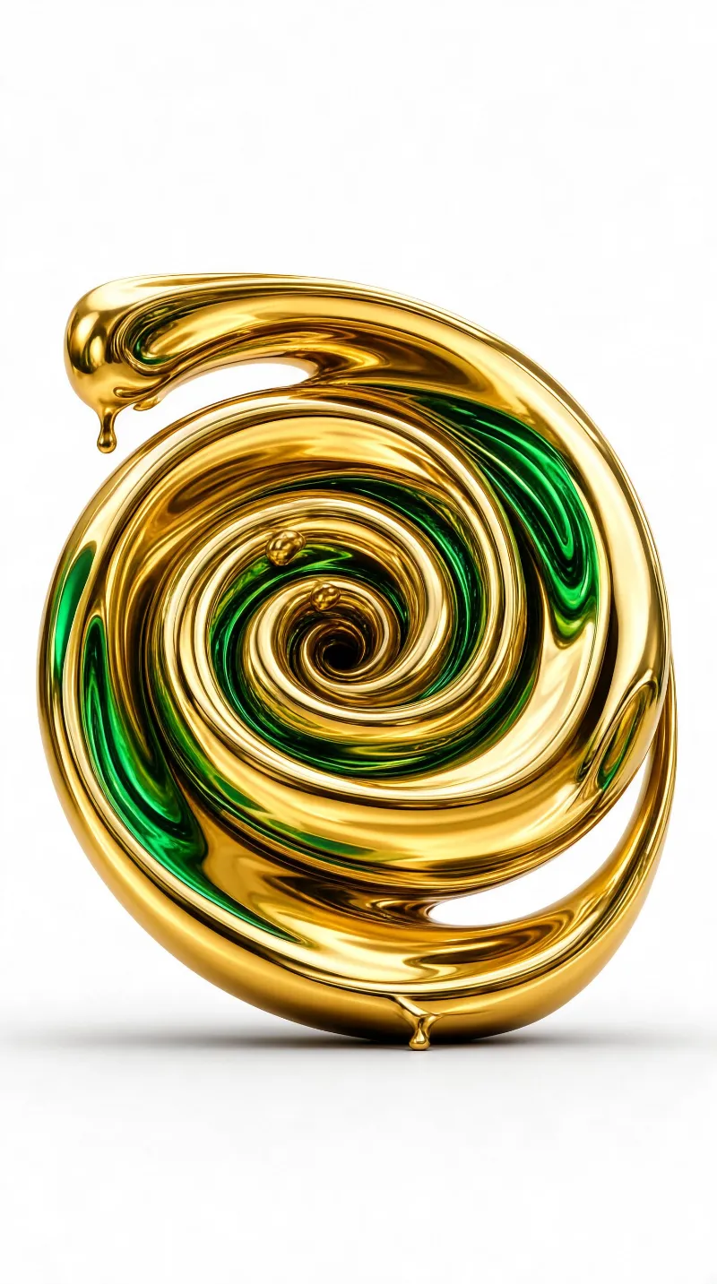 Abstract Golden Spiral Sculpture