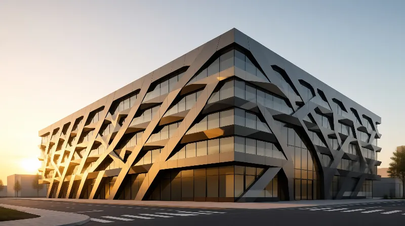 Modern Geometric Building