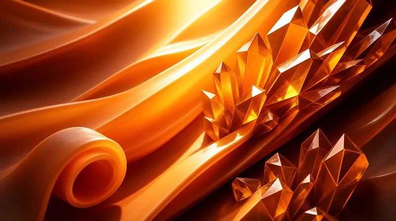 Orange Waves and Crystals