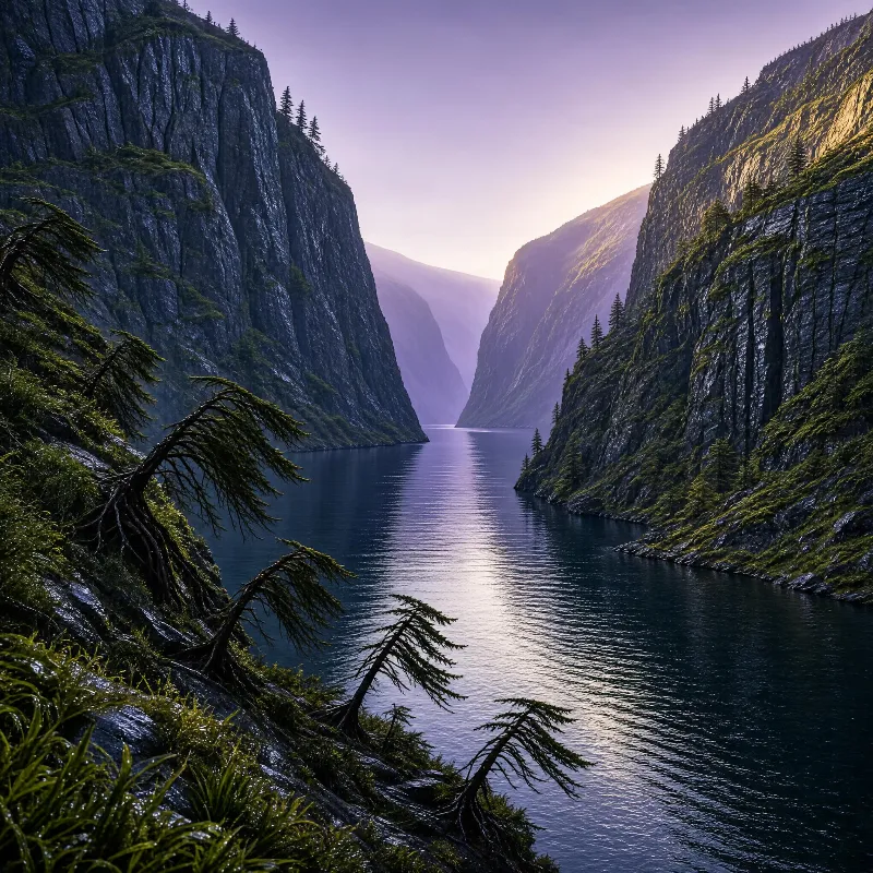 Serene Fjord Landscape
