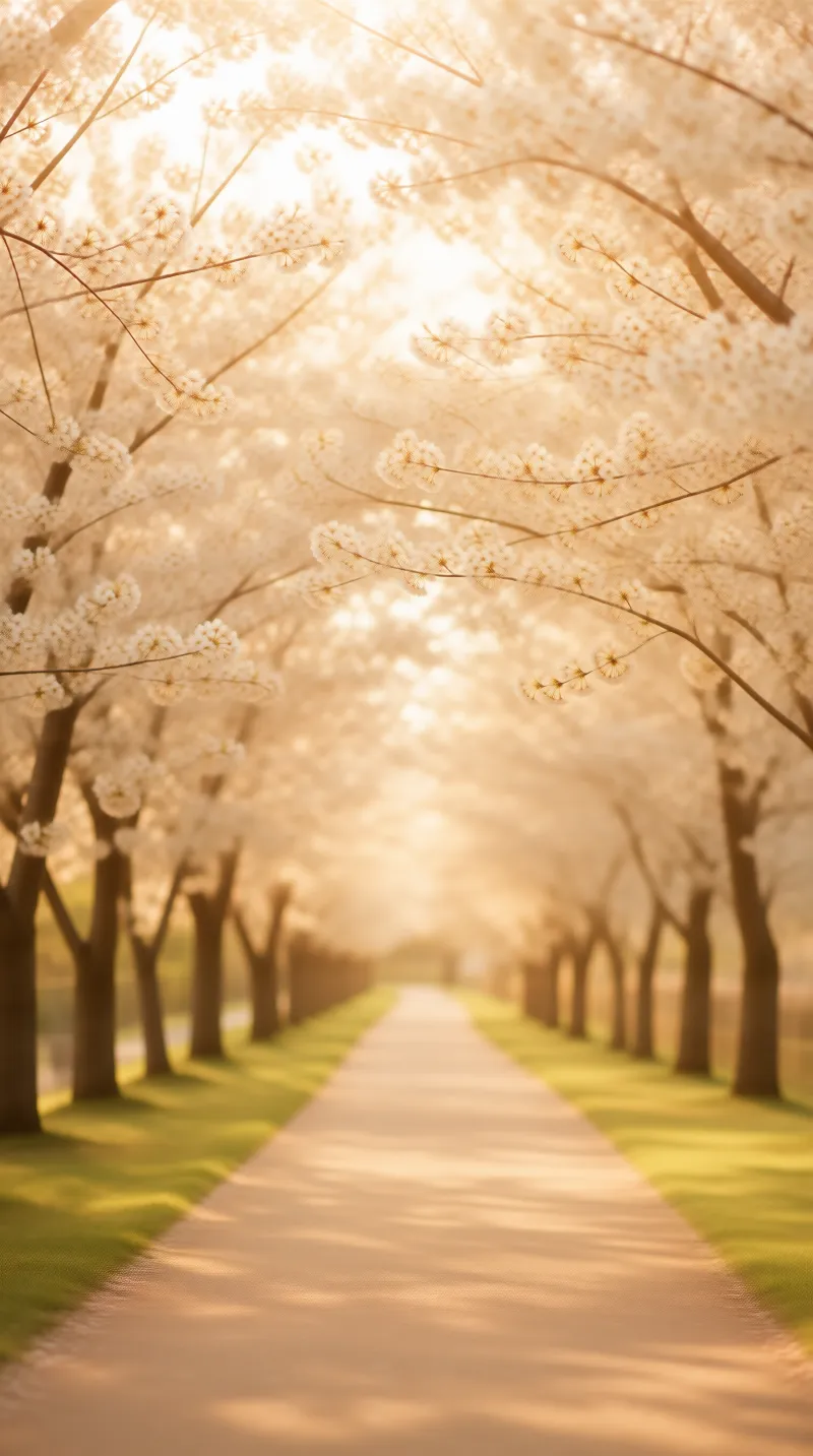 Blossom-Canopy Path Landscape