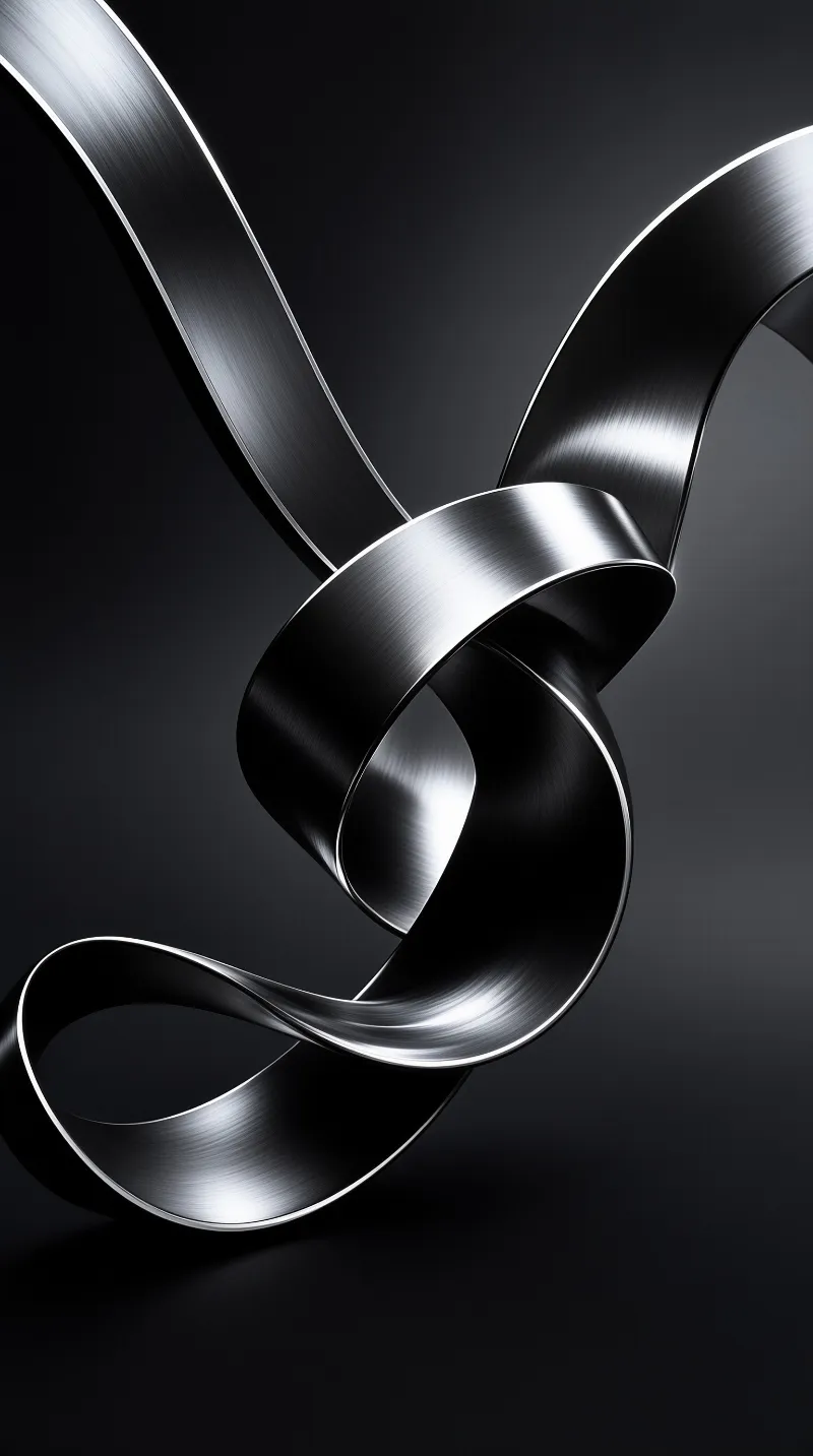 Metallic Ribbon Sculpture