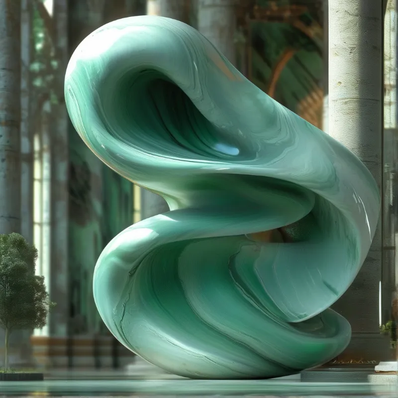 Flowing Turquoise Sculpture