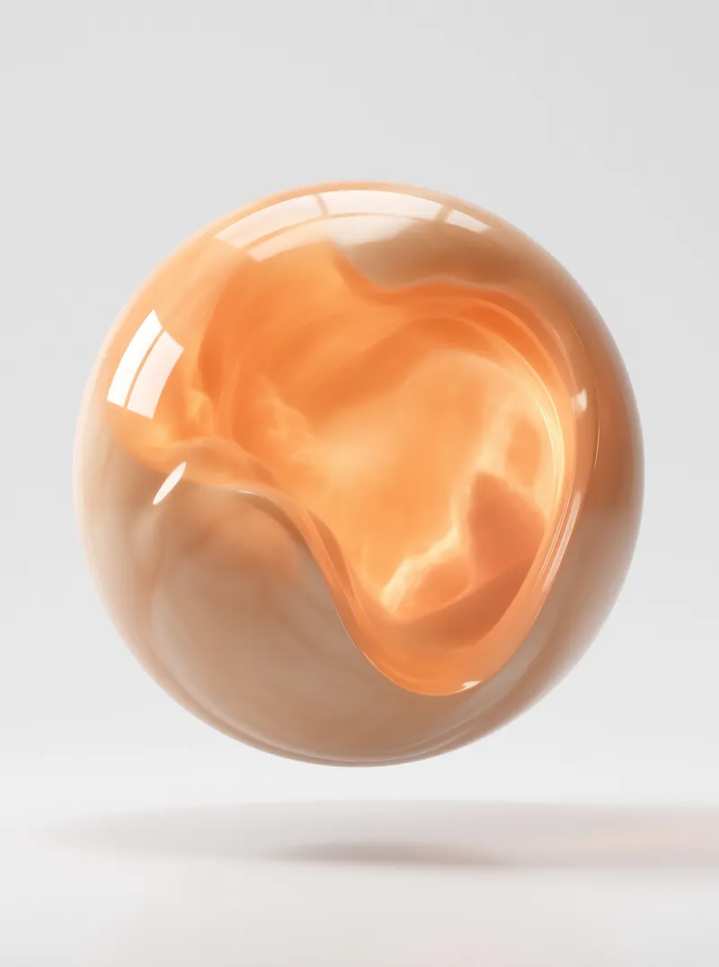Glossy Amber Sphere
